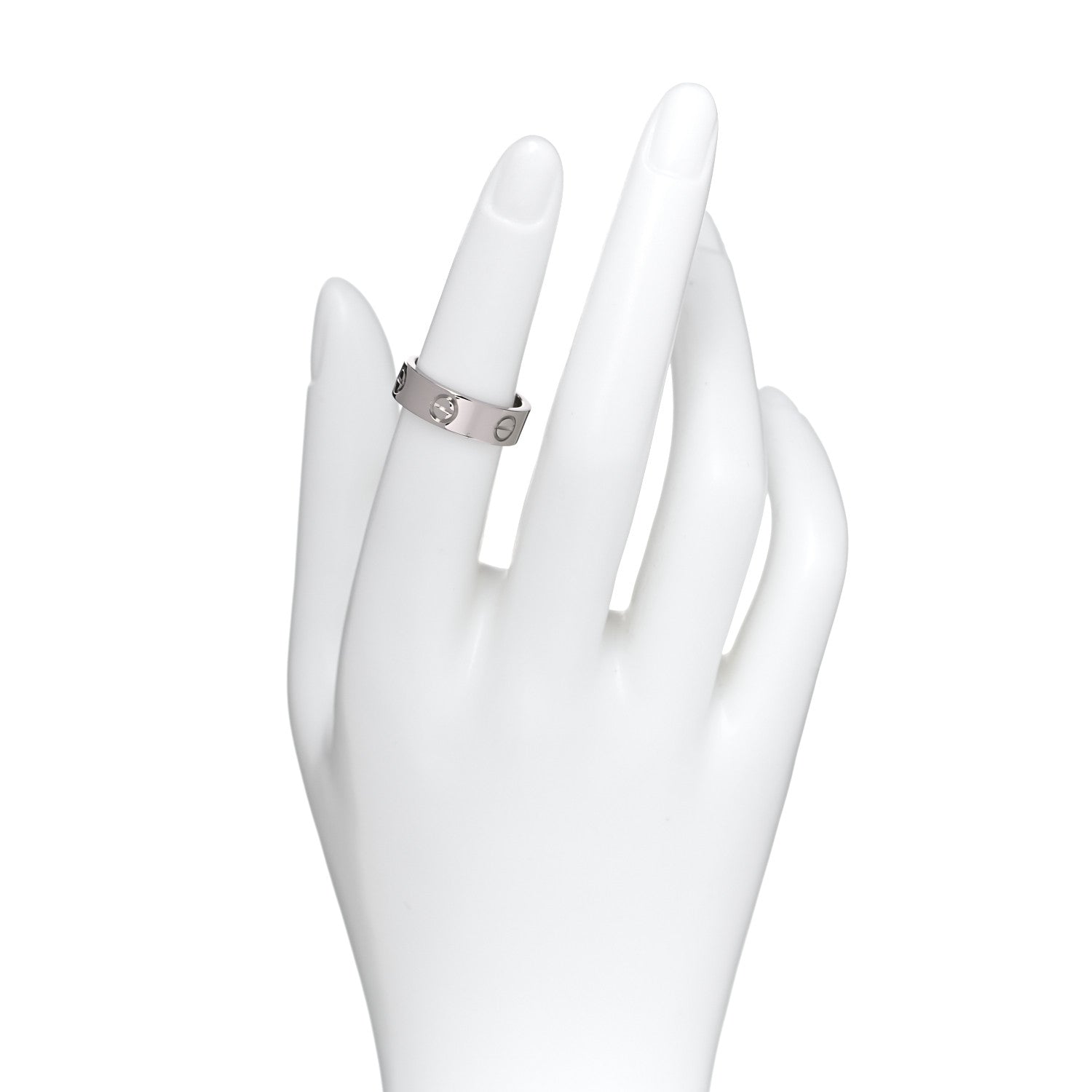Cartier 18K White Gold 5.5mm LOVE Ring 51 5.75 2 of 4
