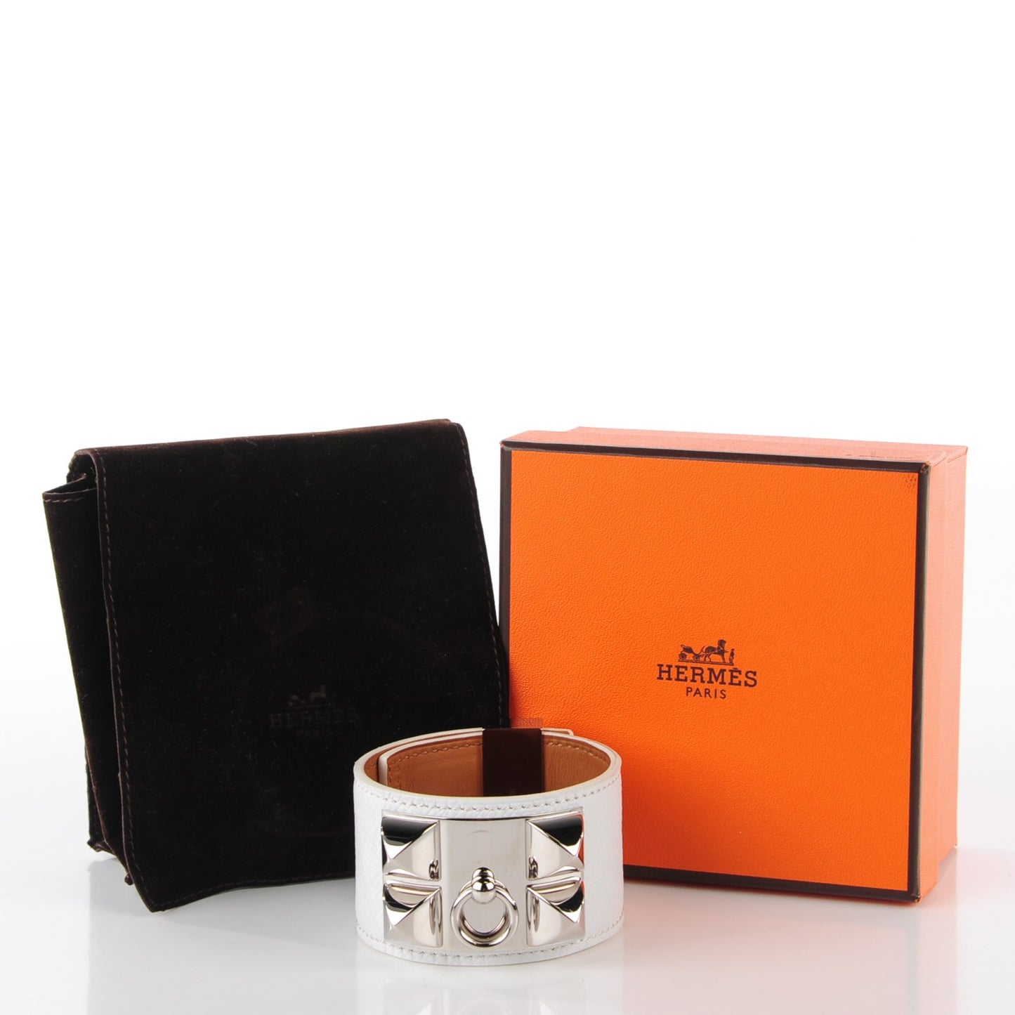 Epsom Collier de Chien CDC Bracelet L White