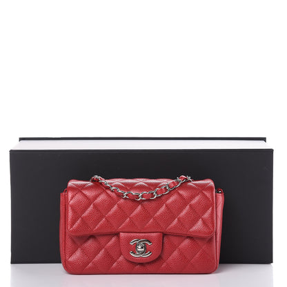 Chanel Caviar Quilted Mini Rectangular Flap Red 10 of 10