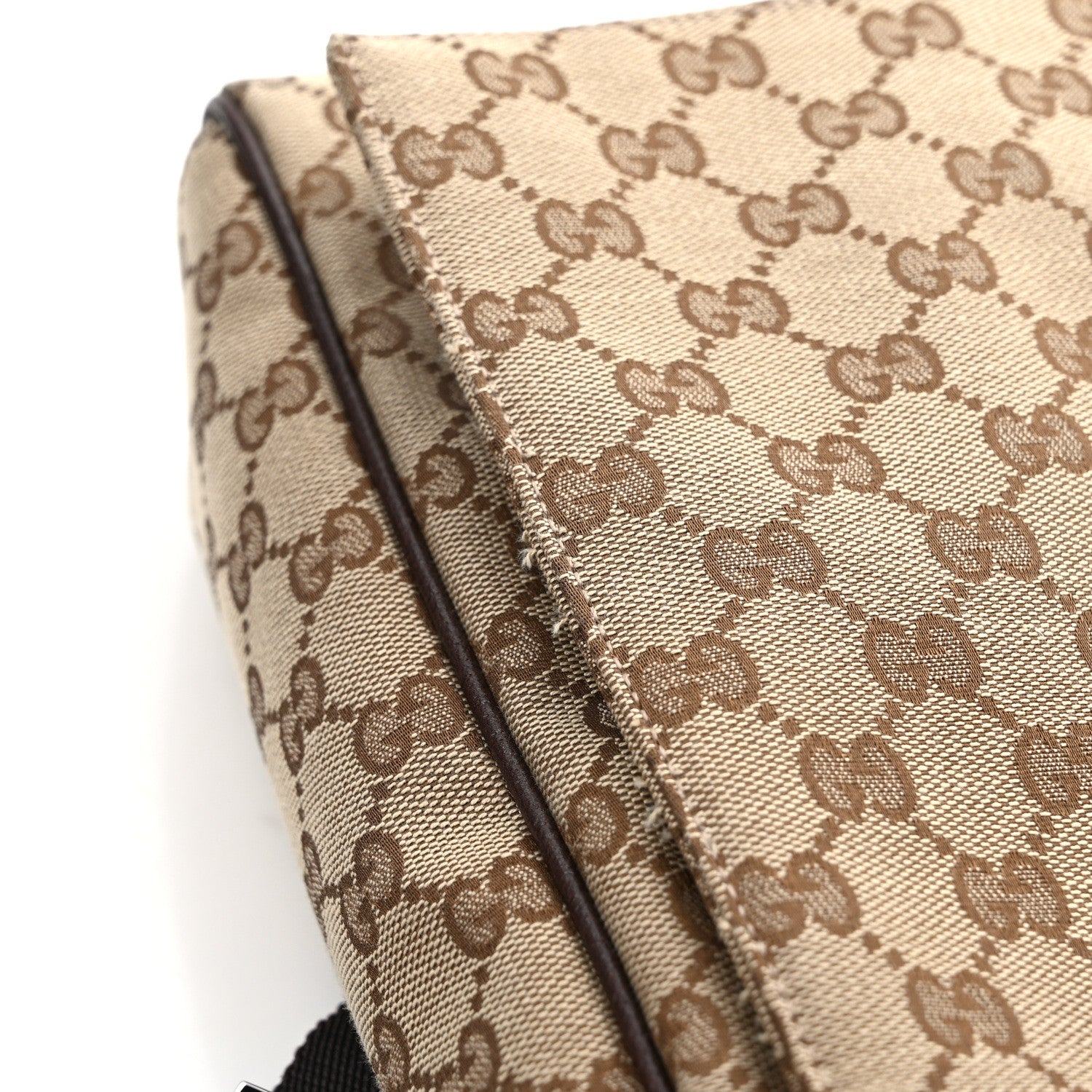 Gucci Monogram Small Flap Messenger Bag Beige Dark Brown 14 of 14