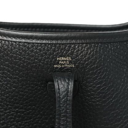Hermes Taurillon Clemence Evelyne TPM Black 6 of 10
