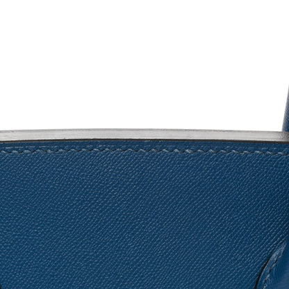 Hermes Madame Calfskin Birkin Sellier 30 Deep Blue 11 of 12