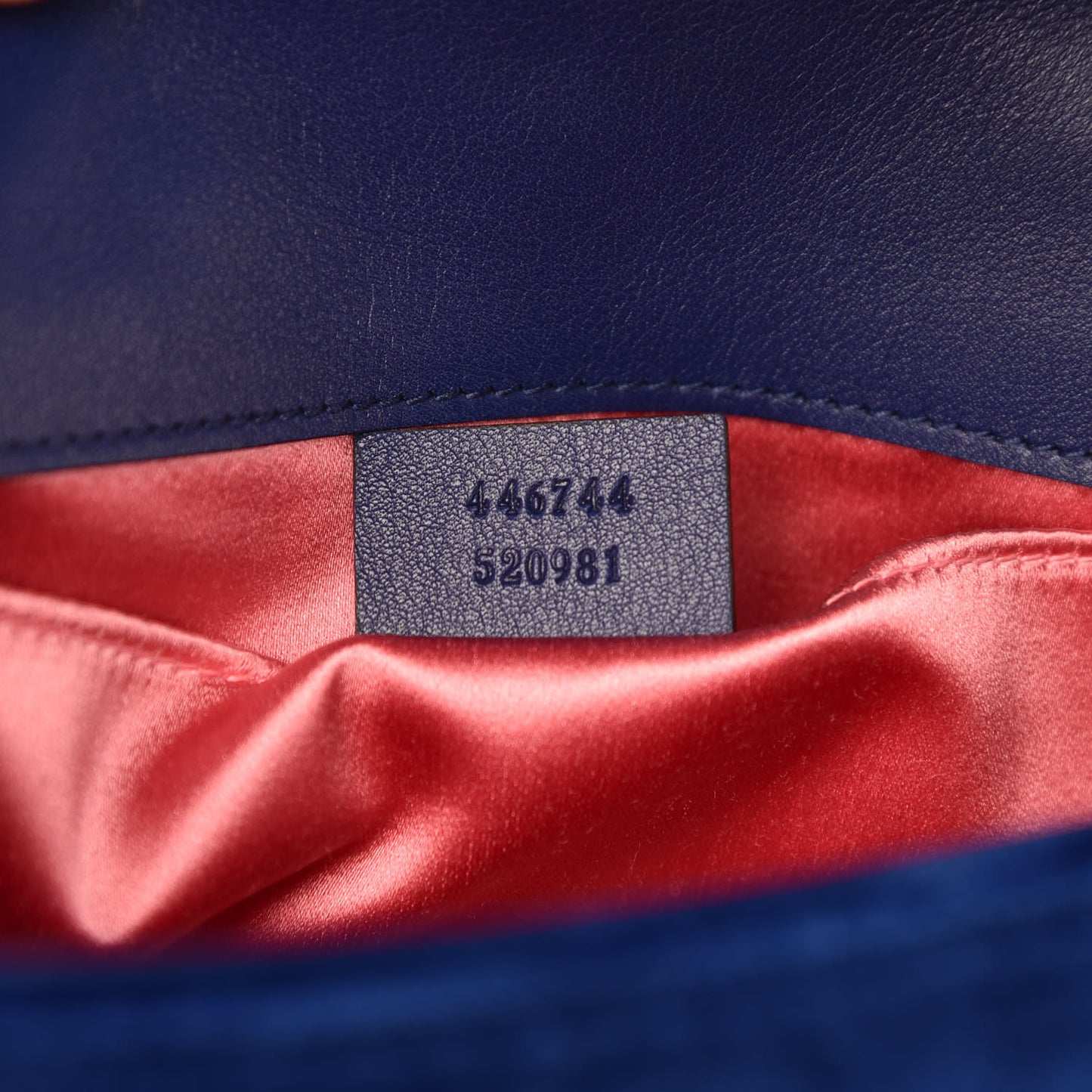 Velvet Matelasse Mini GG Marmont Shoulder Bag Cobalt Blue