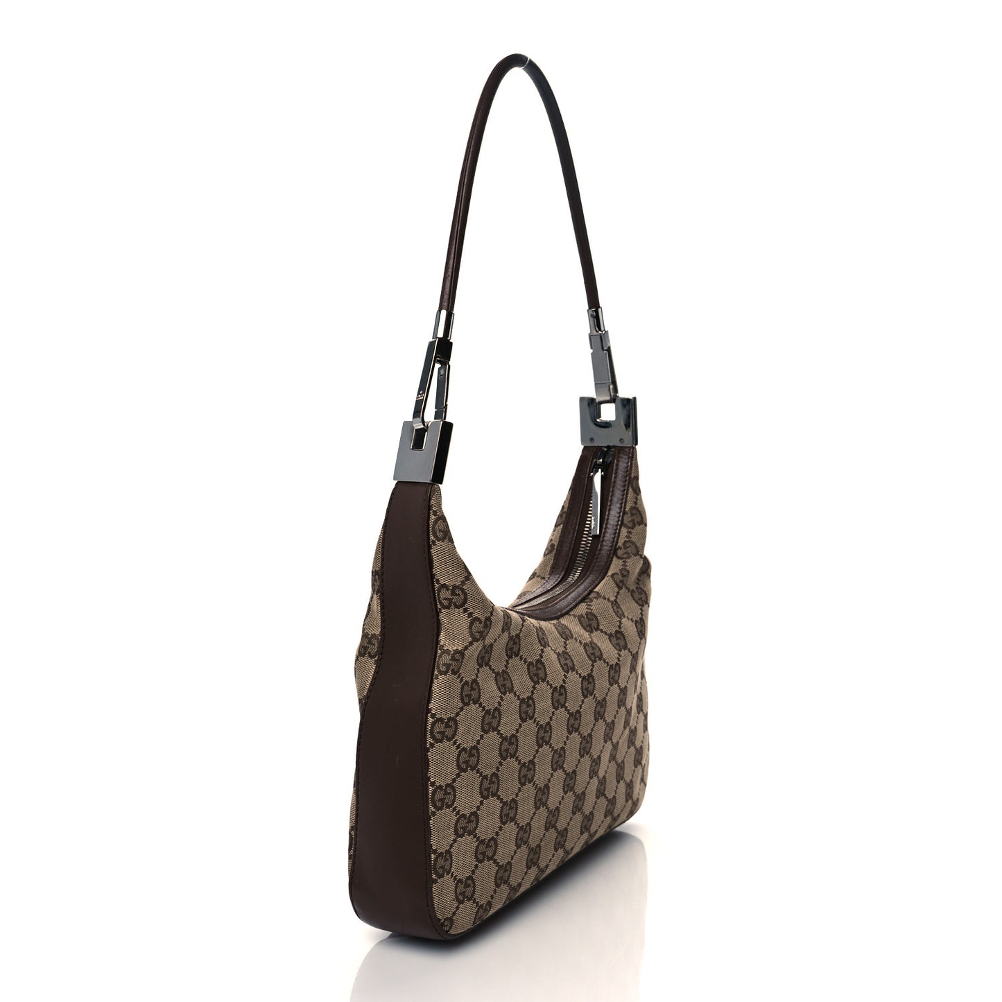 Monogram GG Small Clasp Hobo Brown