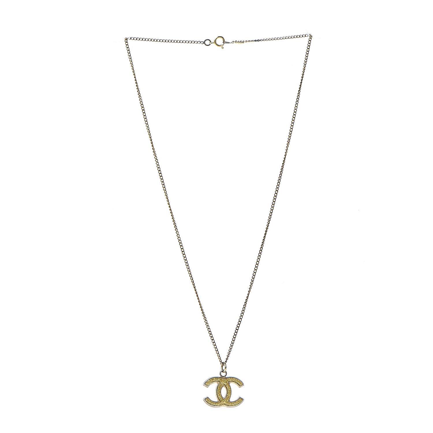 Chanel CC Pendant Necklace Gold 3 of 6