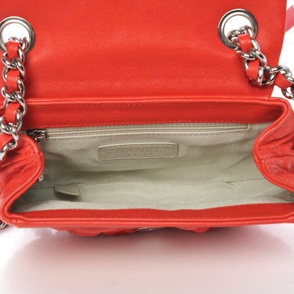 Chanel Washed Lambskin Mini Chain Around Messenger Red 6 of 8