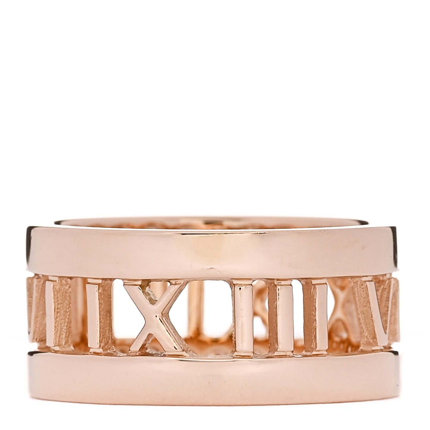 18K Rose Gold Diamond Wide Atlas Open Ring 52 6