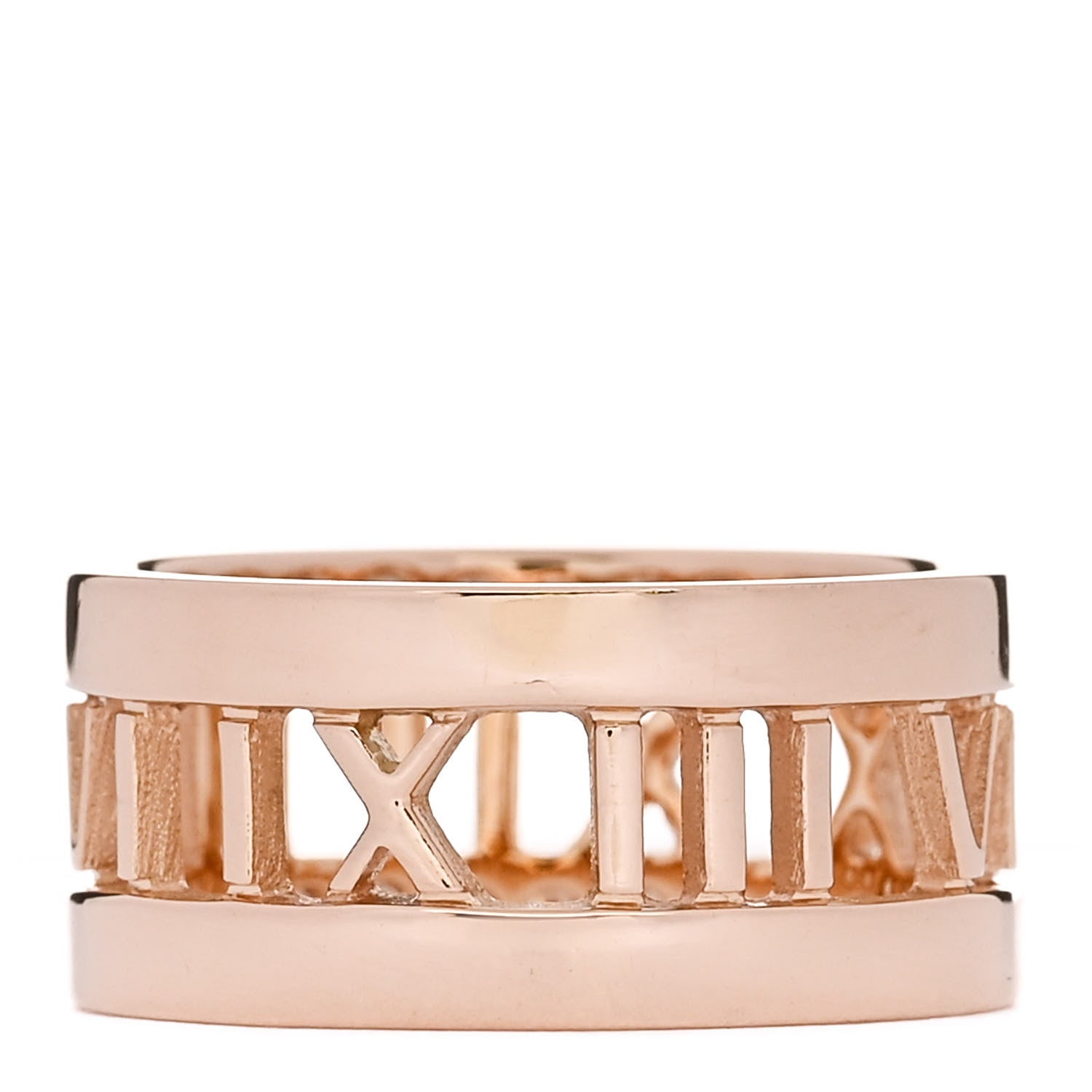 Tiffany 18K Rose Gold Diamond Wide Atlas Open Ring 52 6 3 of 4