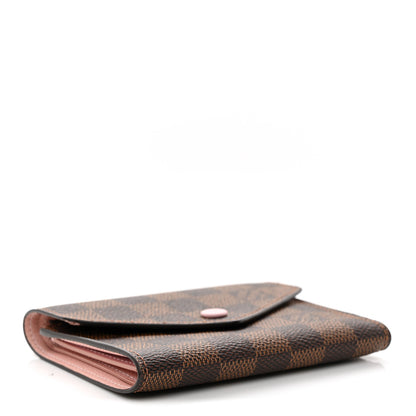 Louis Vuitton Damier Ebene Victorine Wallet Rose Ballerine 4 of 7