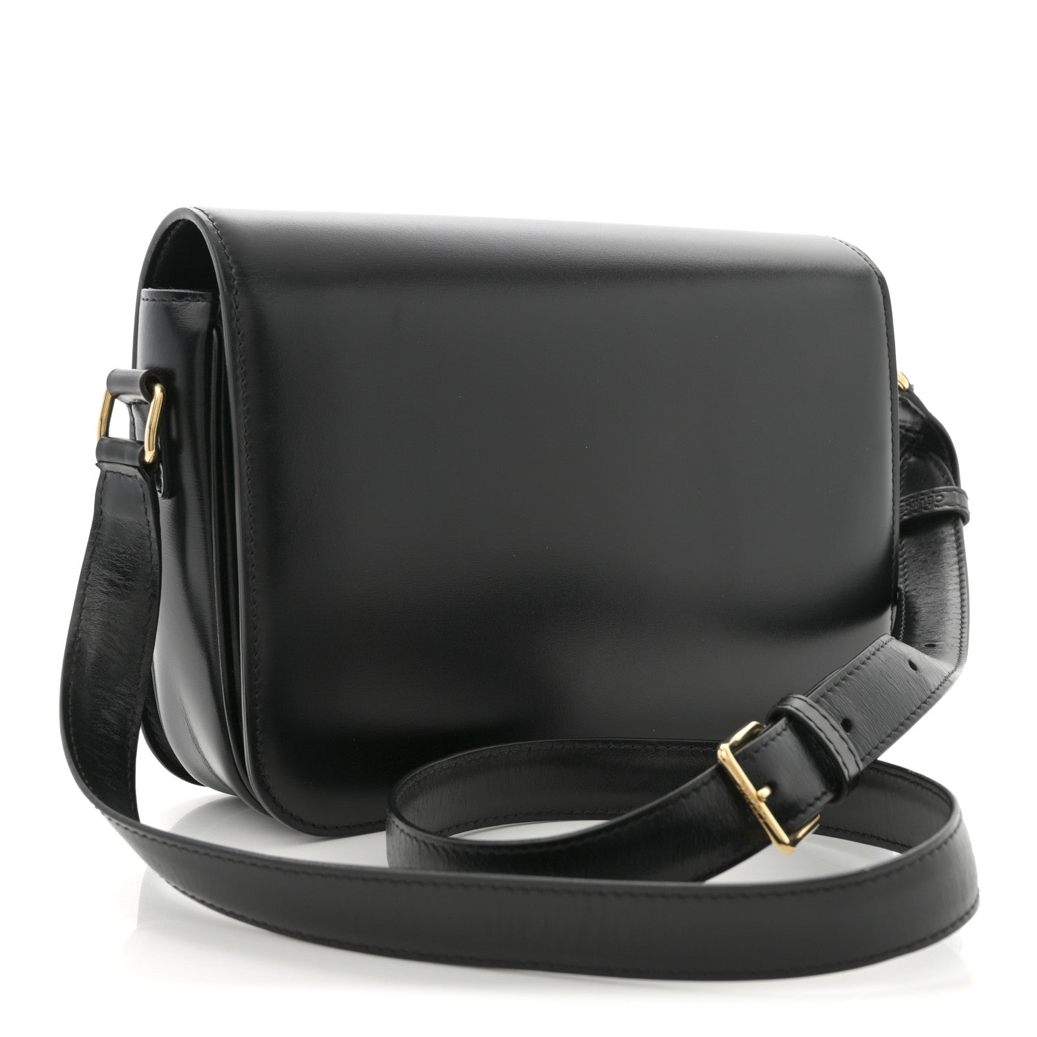 Celine Shiny Calfskin Medium Triomphe Black 3 of 11