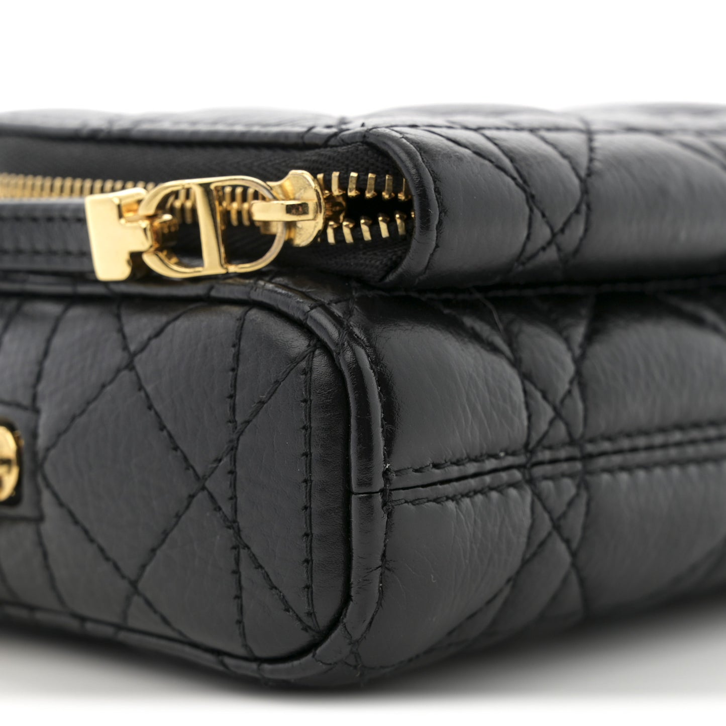 Supple Calfskin Caro Double Pouch Black