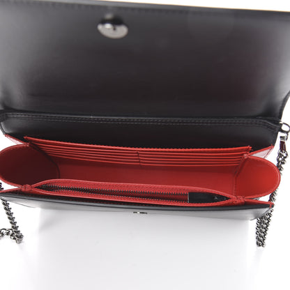 Christian Louboutin Calfskin Patent Spikes Paloma Clutch Black 4 of 8
