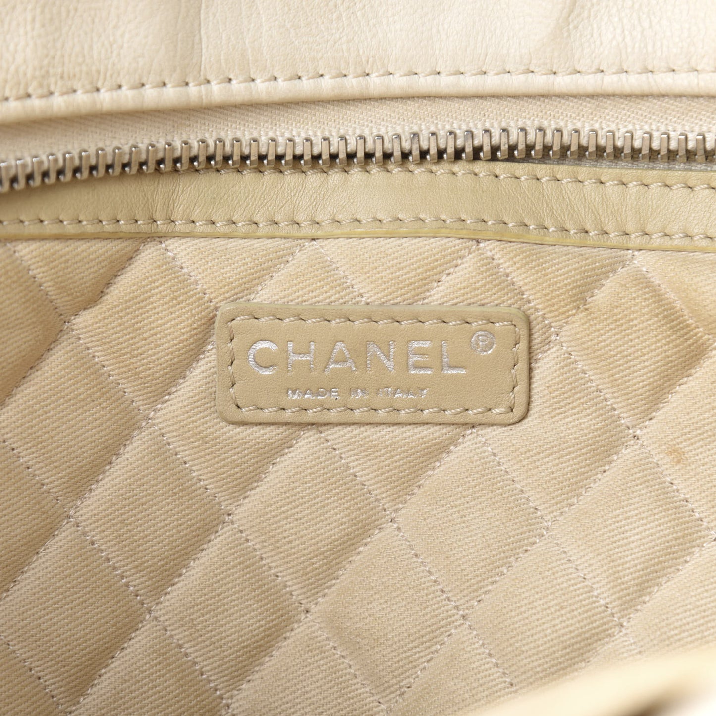 Calfskin Small CC Bowler White