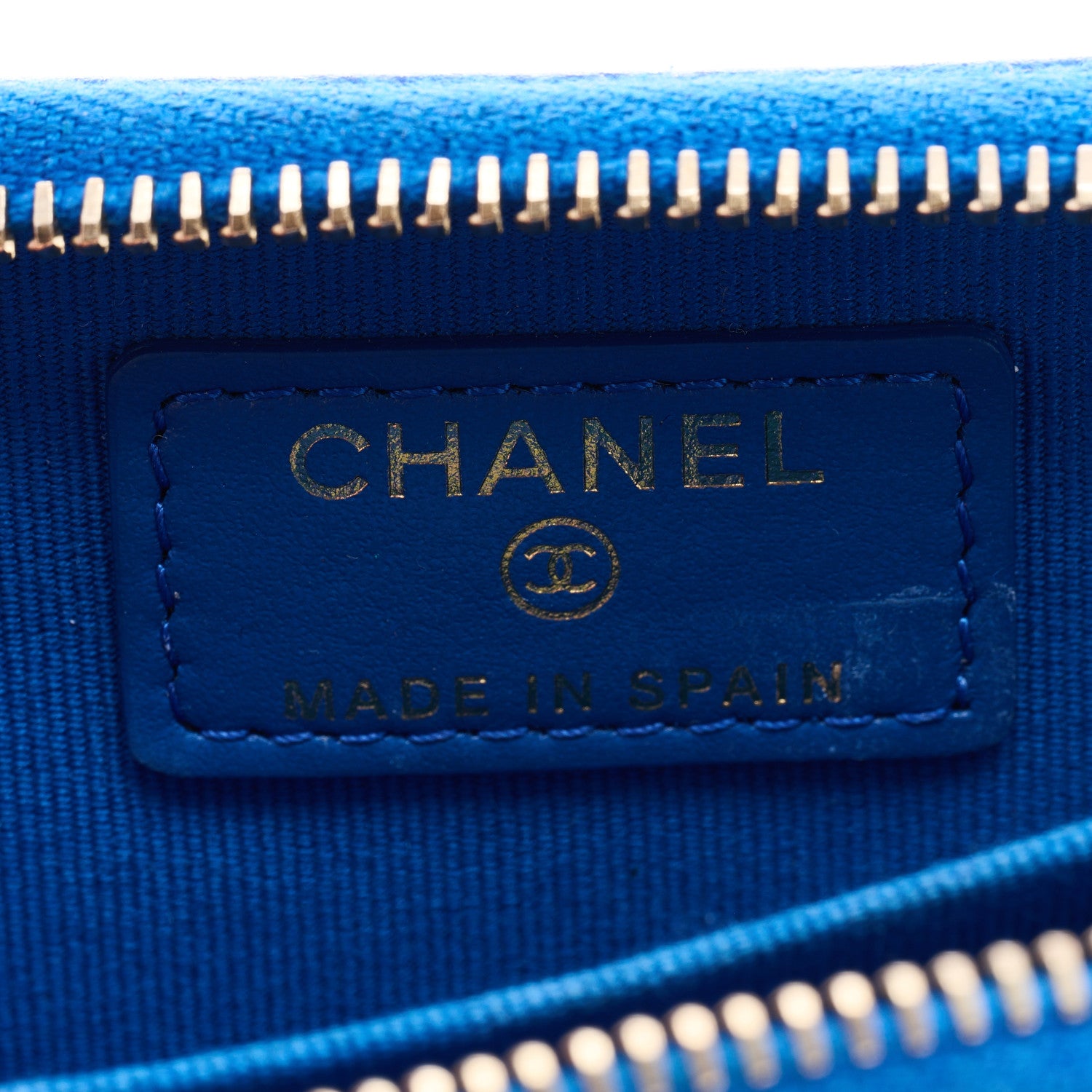 Chanel Caviar Quilted Zip Coin Purse Dark Blue 6 of 7