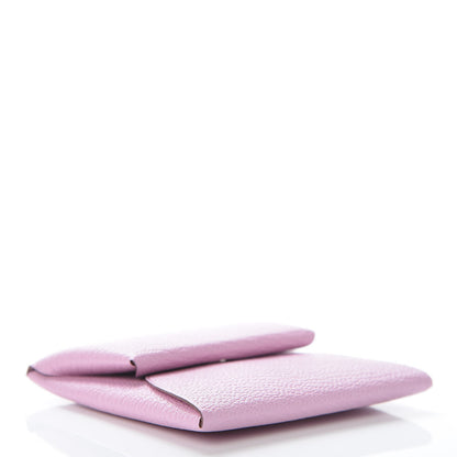 Hermes Chevre Mysore Bastia Coin Purse Mauve Sylvestre 4 of 8