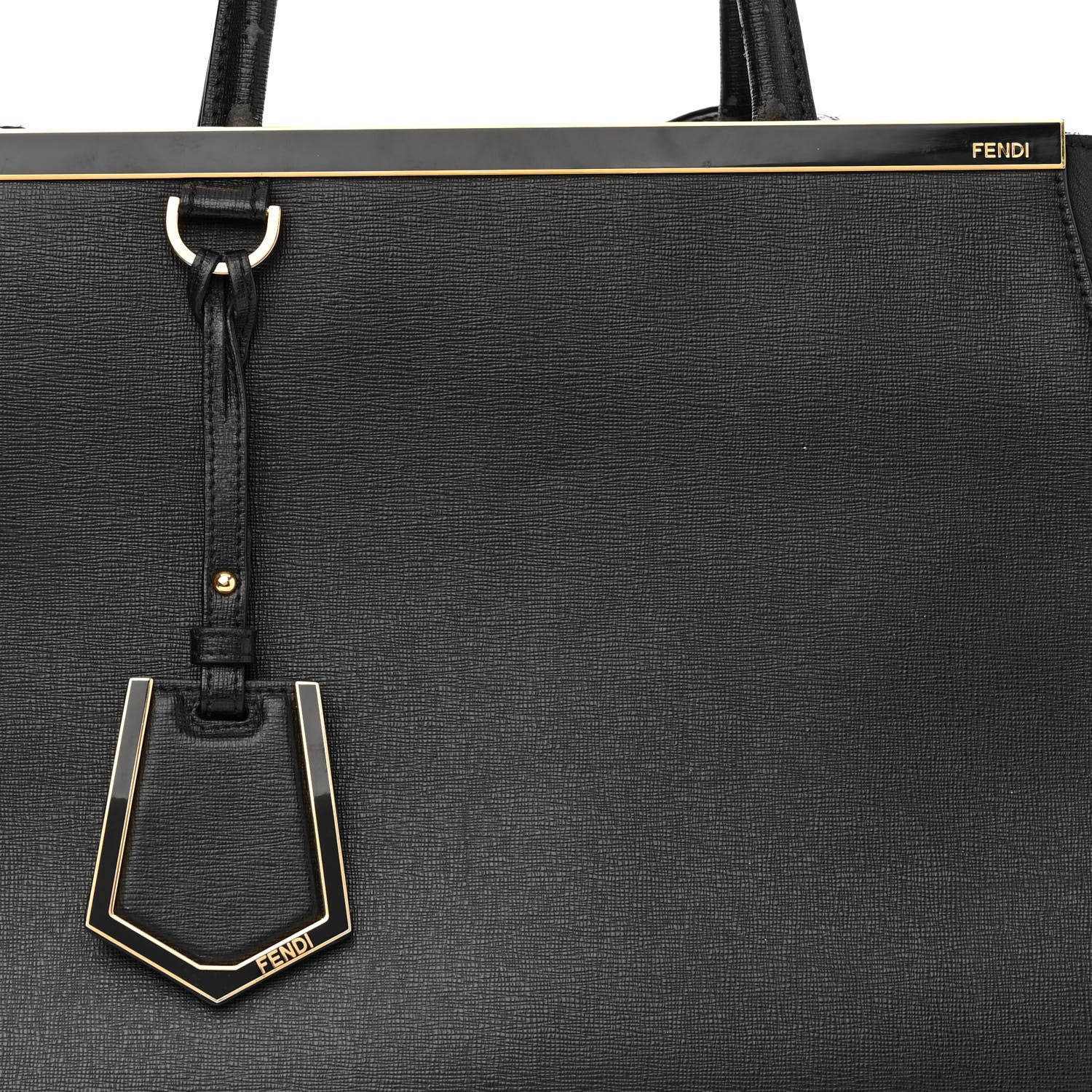 Fendi Vitello Elite Regular 2Jours Tote Black 8 of 17