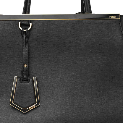 Fendi Vitello Elite Regular 2Jours Tote Black 8 of 17