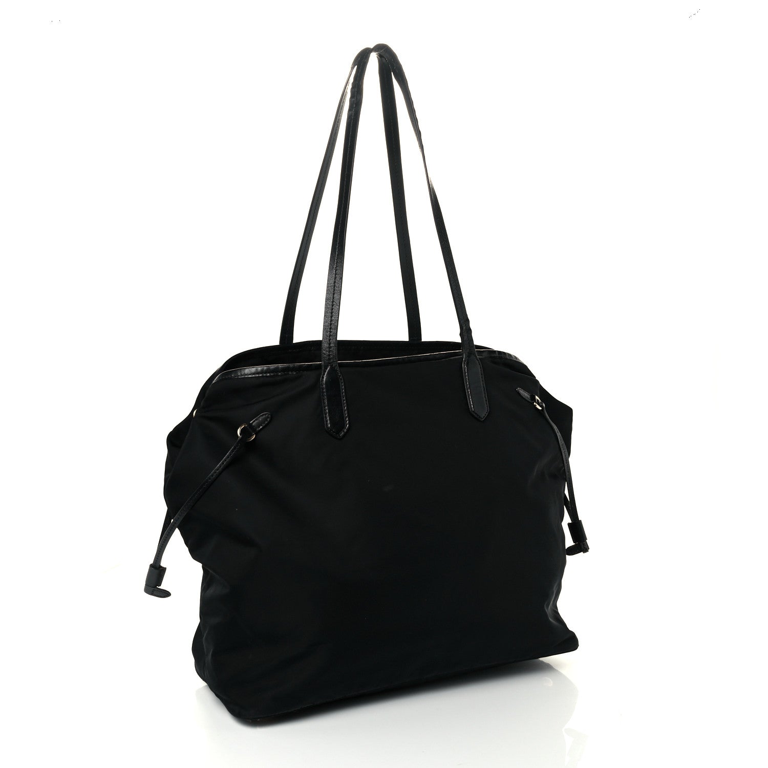 Prada Tessuto Nylon Saffiano Tote Black 3 of 13