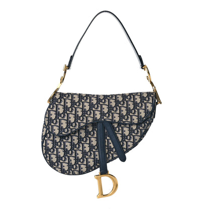 Christian Dior Oblique Saddle Bag Blue 1 of 10
