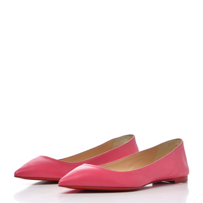 Christian Louboutin Shiny Nappa Ballalla Flats 37.5 Darling 3 of 16