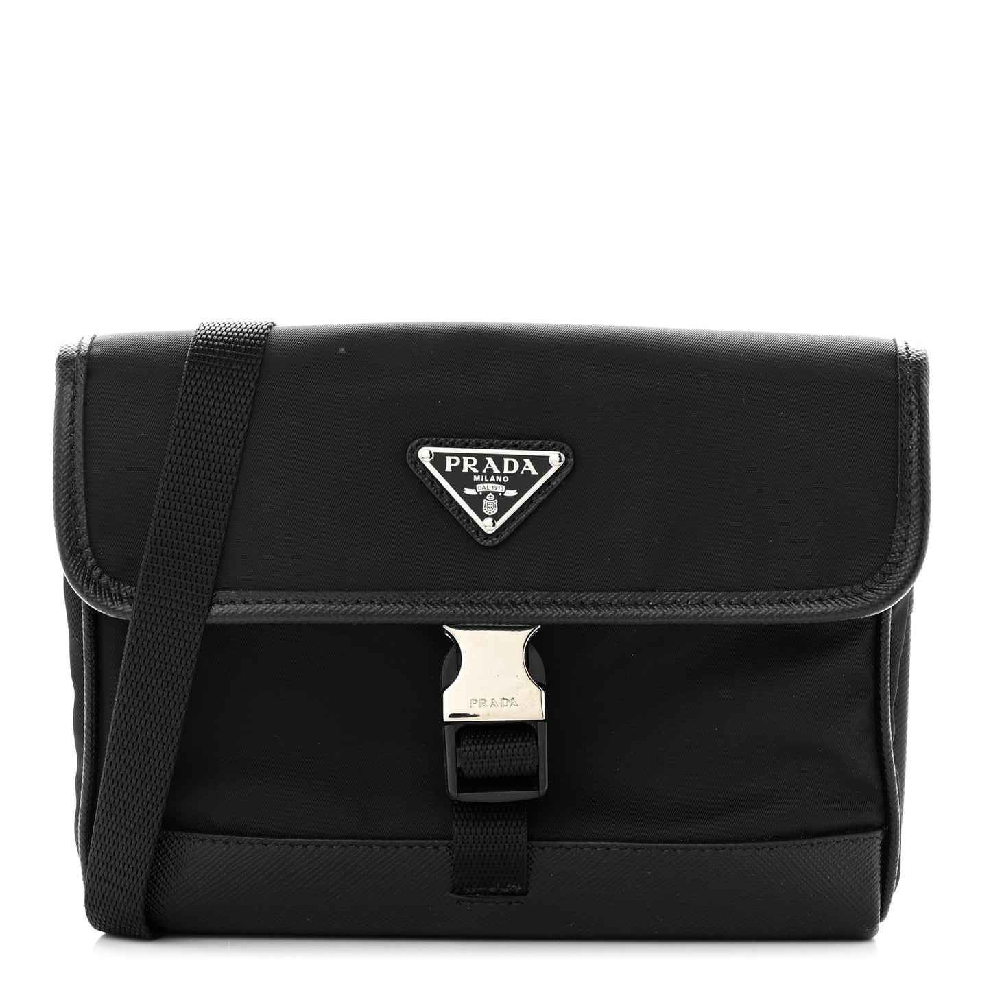 Re-Nylon Saffiano Smartphone Case Crossbody Black
