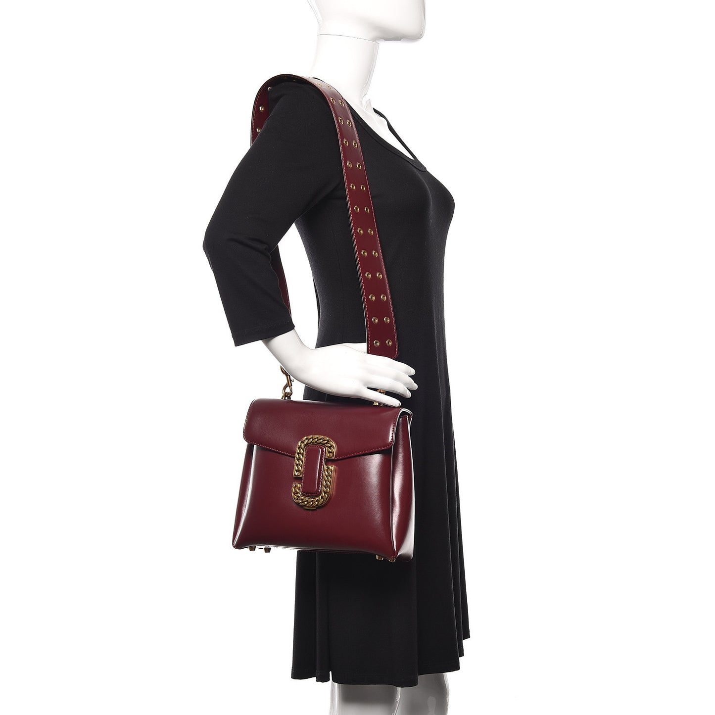 Calfskin St. Marc Shoulder Bag Burgundy