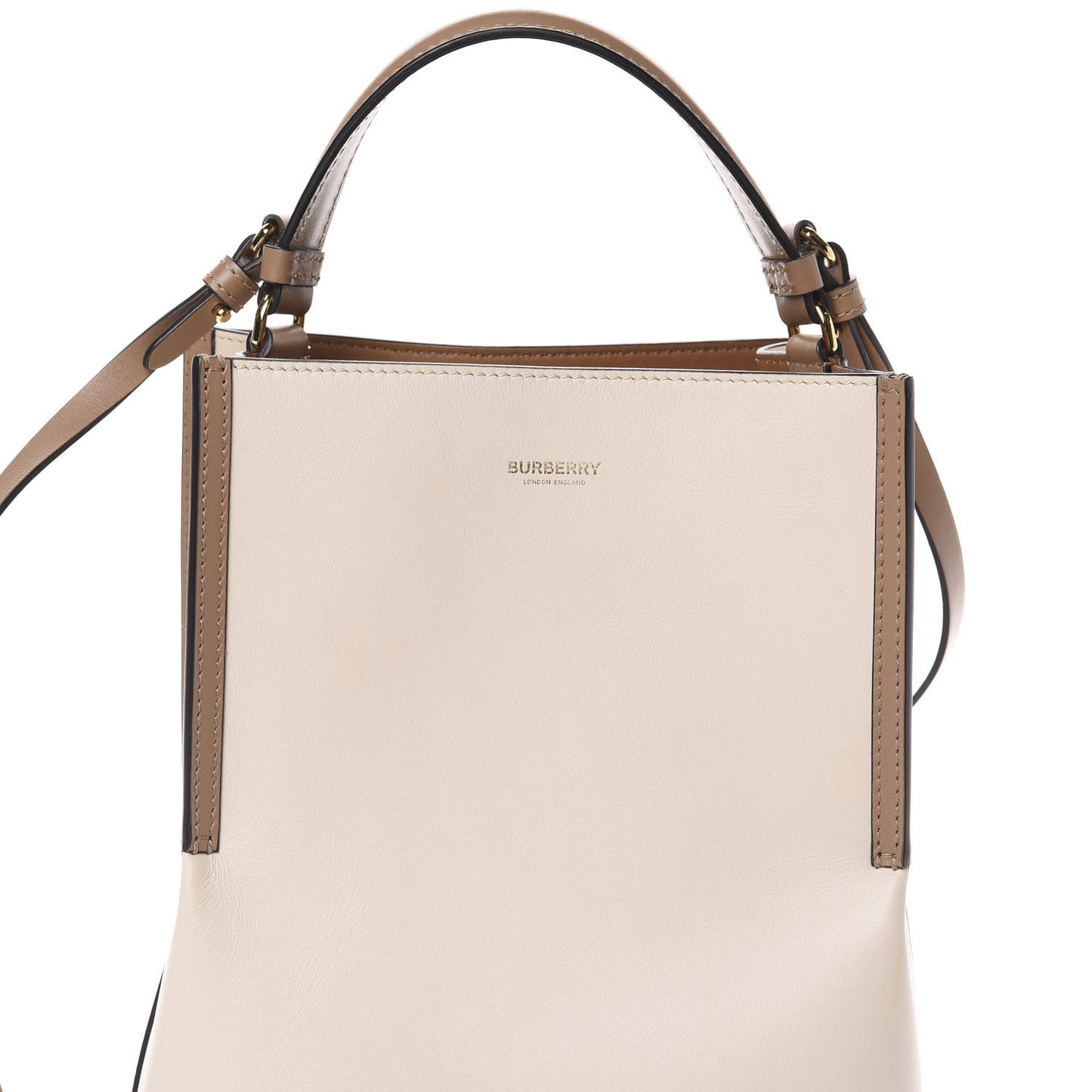 Calfskin Small Peggy Bucket Bag Cream