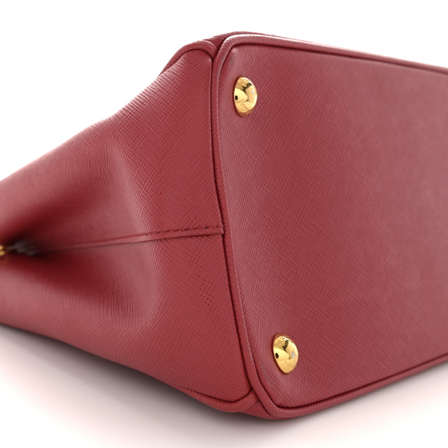 Saffiano Small Galleria Double Zip Rosso