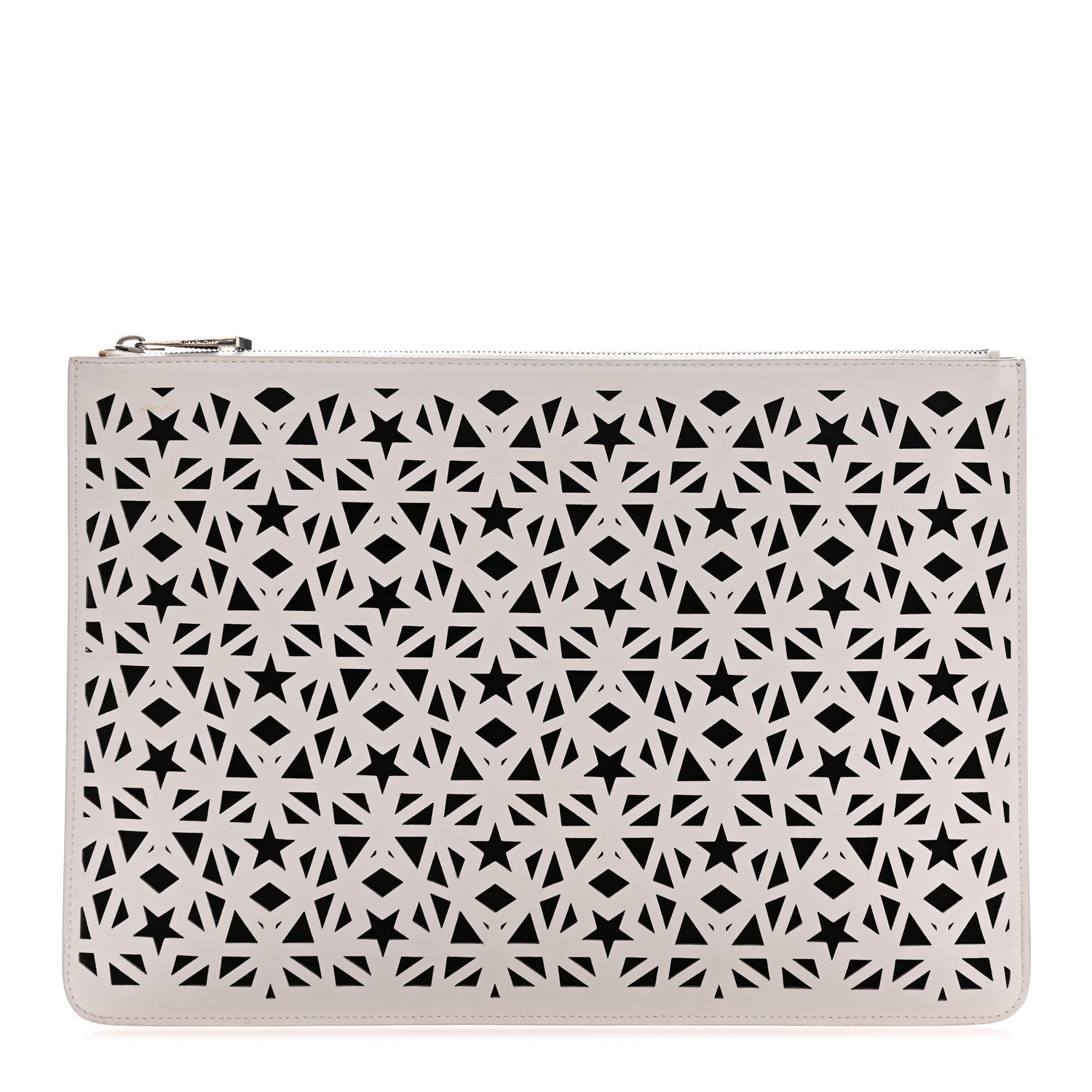 Givenchy Lambskin Star Print Large Pandora Pouch White Black 1 of 10