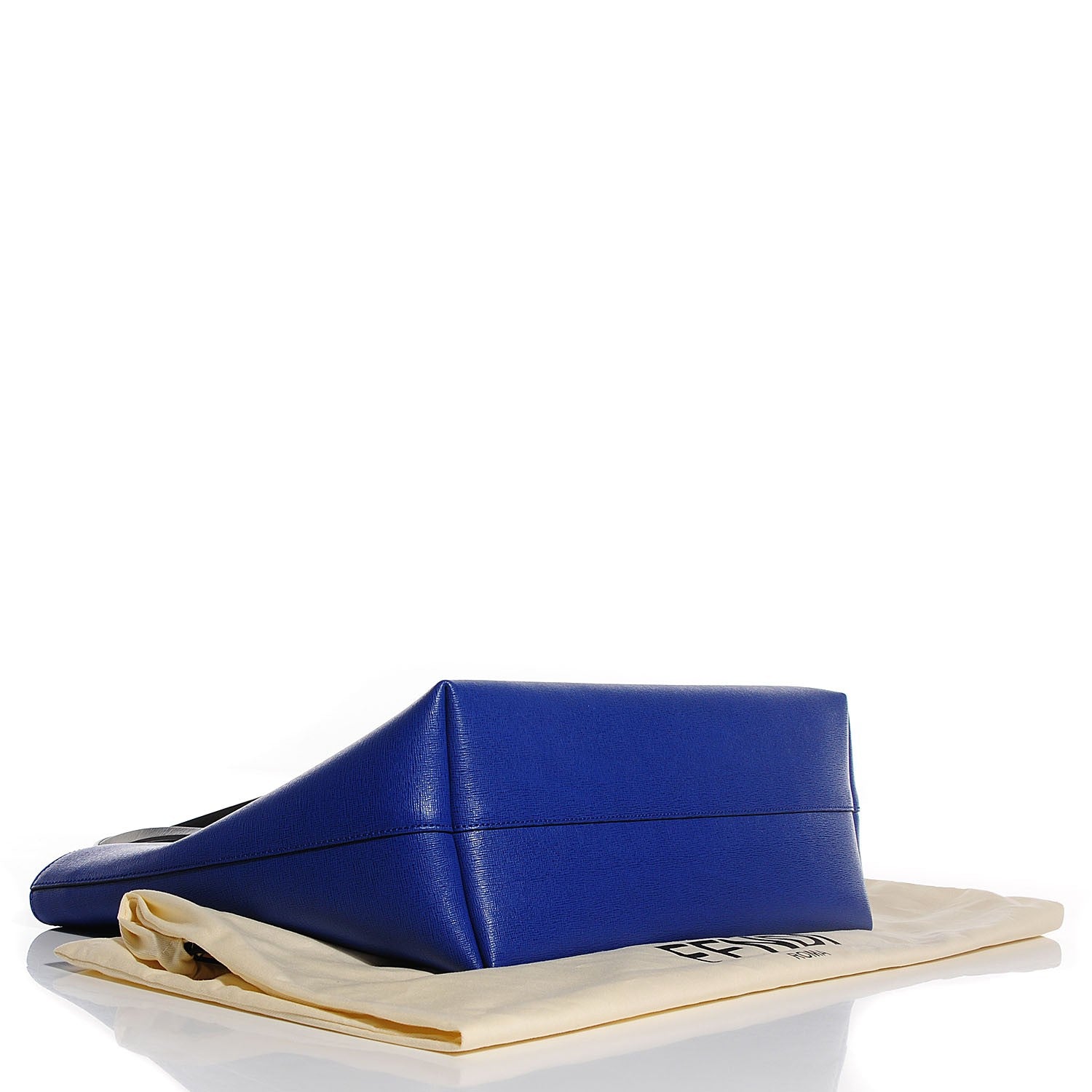 Fendi Vitello Elite Cuoio Monster Buggies Medium Roll Tote Blue Neon Black Multicolor Rosso Scuro 4 of 9