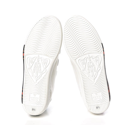 Gucci Miro Soft Calfskin Interlocking G Womens New Ace Sneakers 35.5 White Red Flame Green 5 of 10