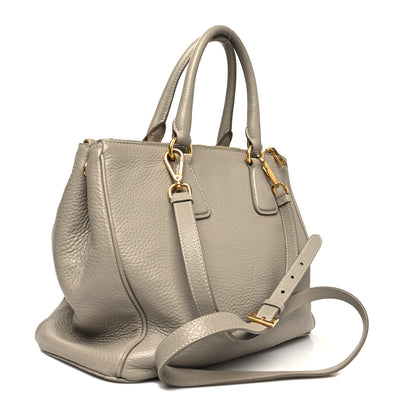 Prada Vitello Daino Large Double Zip Tote Pomice 3 of 16
