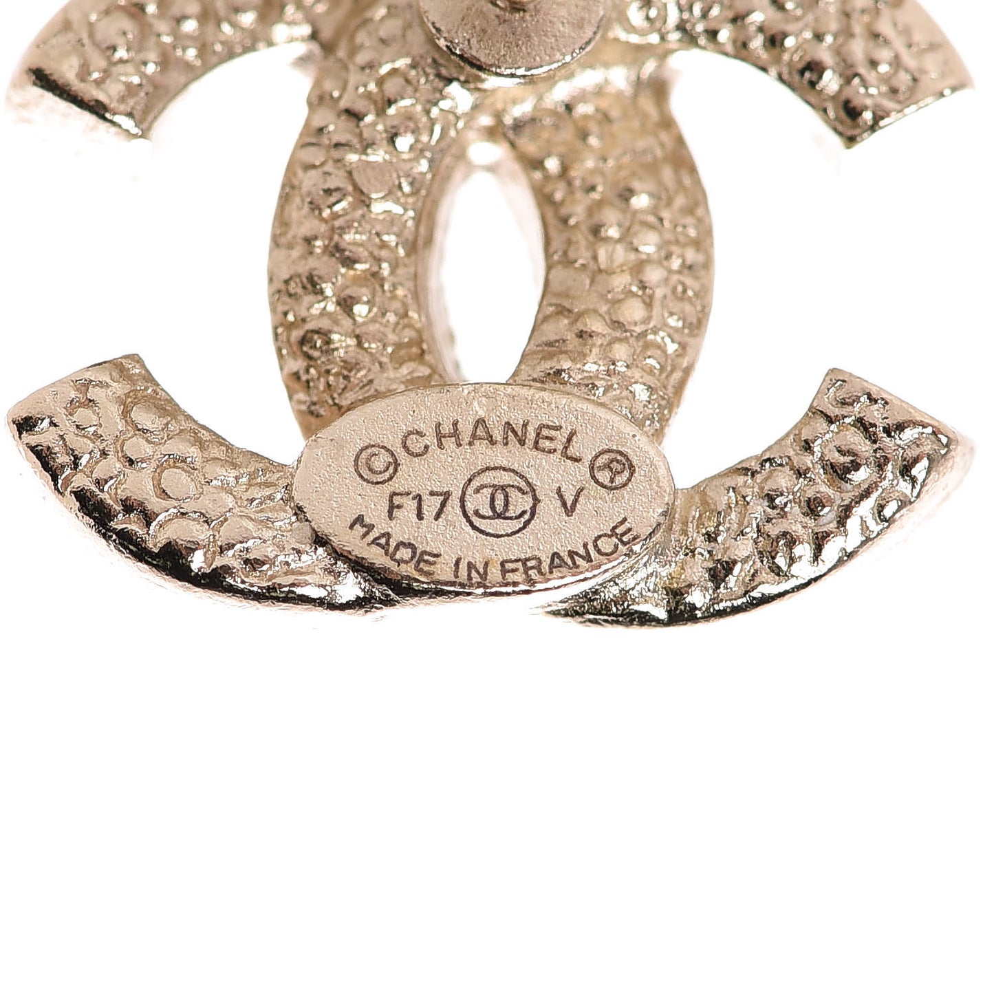 Crystal Mini CC Earrings Gold