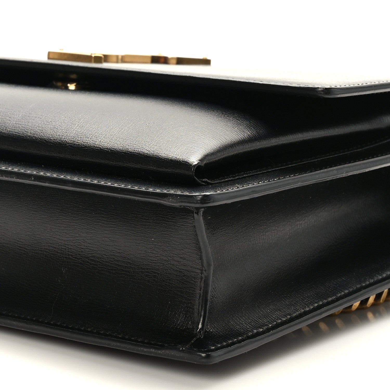 Saint Laurent Smooth Calfskin Medium Monogram Sunset Satchel Black 8 of 8