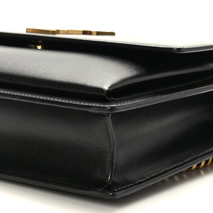 Saint Laurent Smooth Calfskin Medium Monogram Sunset Satchel Black 8 of 8
