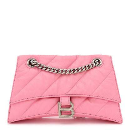 Balenciaga Crushed Calfskin Quilted Small Crush Chain Bag Sweet Pink 1 of 15