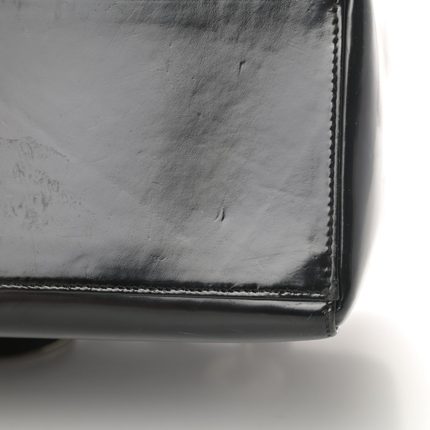 Glazed Calfskin Medium Lady Dior Black
