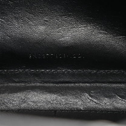Saint Laurent Grain De Poudre Matelasse Chevron Monogram Chain Wallet Black 7 of 10