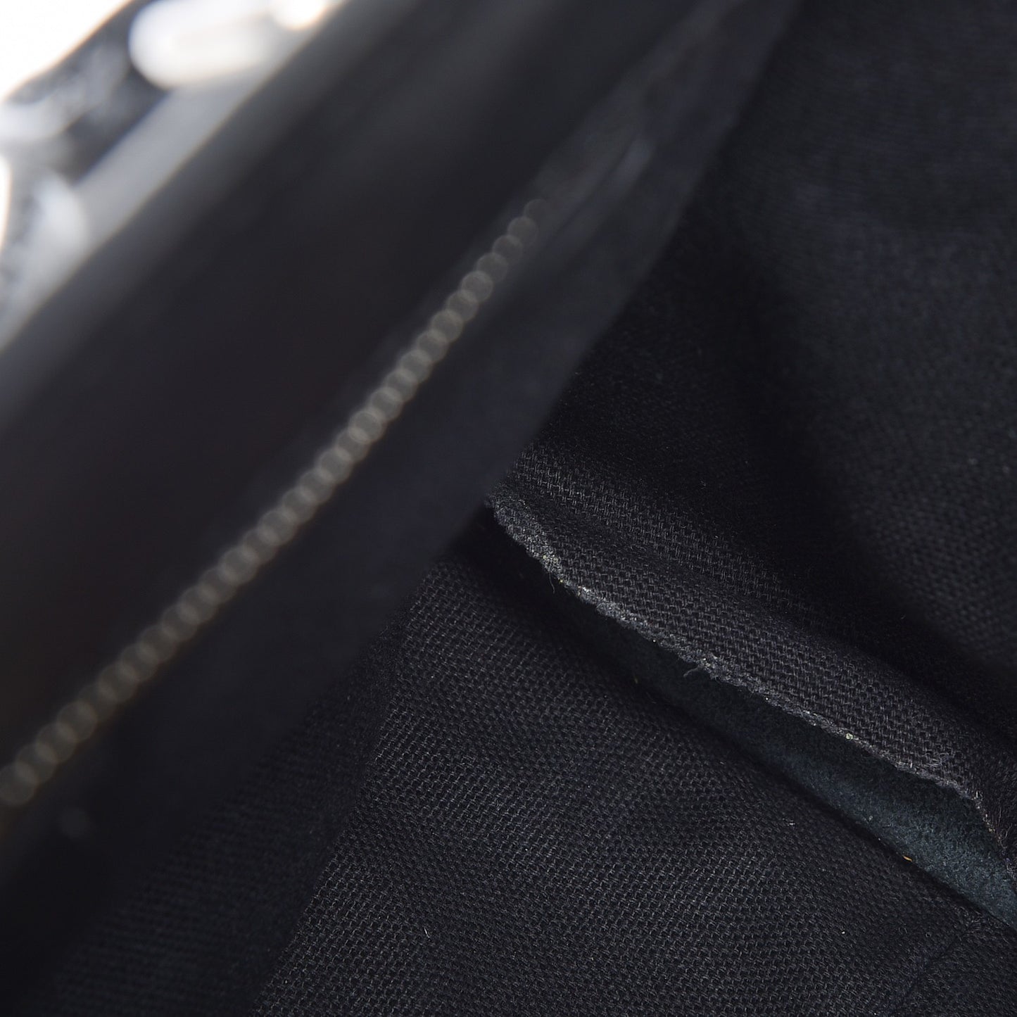 Calfskin Small Studded Padlock Zip Around Tote Black
