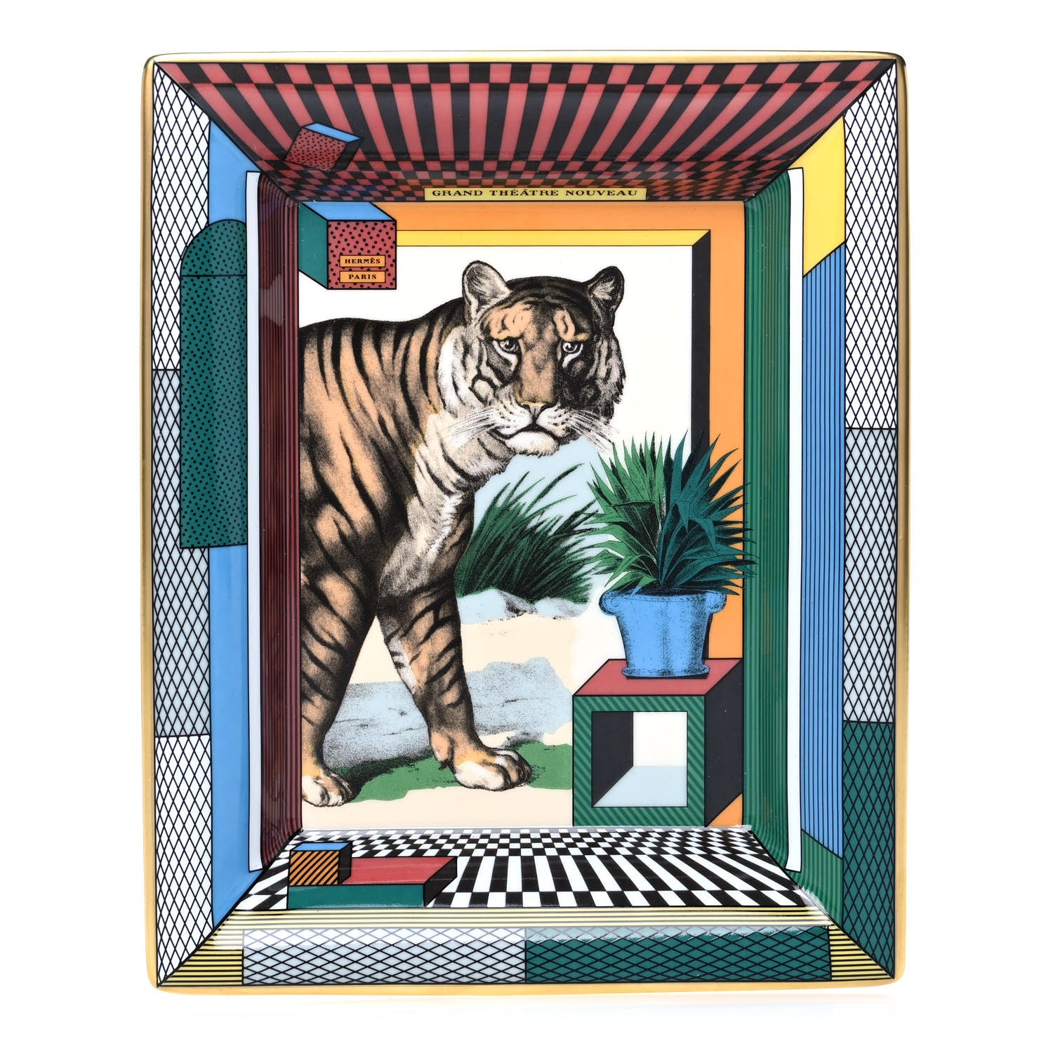 Hermes Porcelain Grand Theatre Nouveau Change Tray 1 of 7