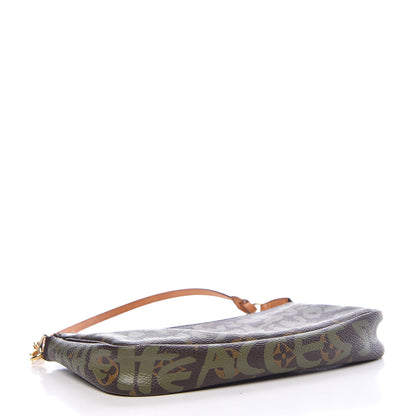 Louis Vuitton Monogram Graffiti Pochette Accessories Kaki 4 of 10