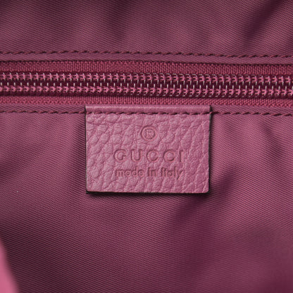 Gucci Nylon Monogram Dollar Calfskin Medium Light Double Buckle Backpack Peonia Flower 6 of 12