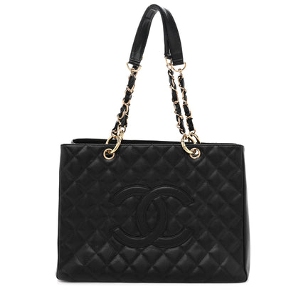Chanel Caviar Quilted Grand Shopping Tote GST Black 1 of 14