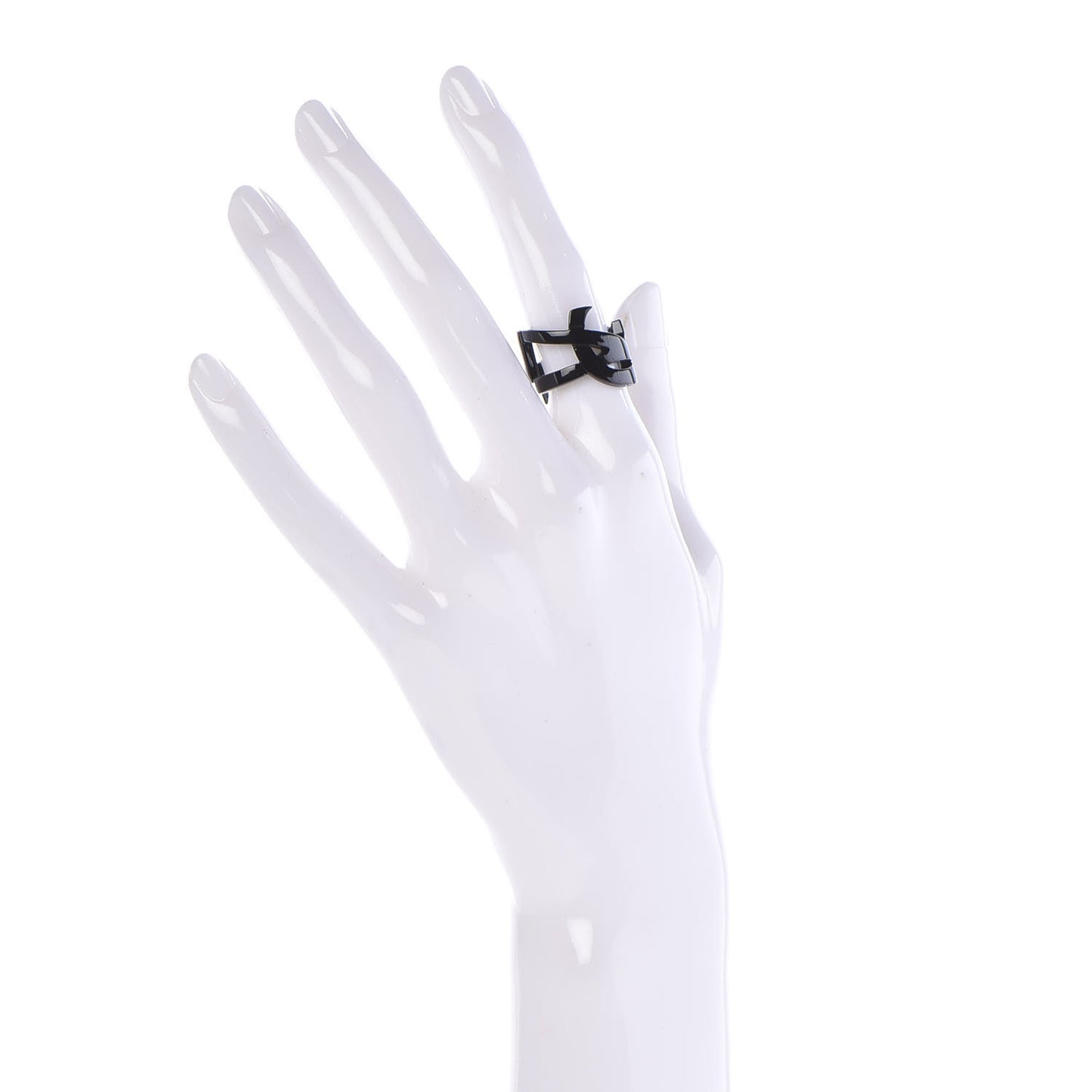 Brass Monogram Cassandre Ring 5 Black