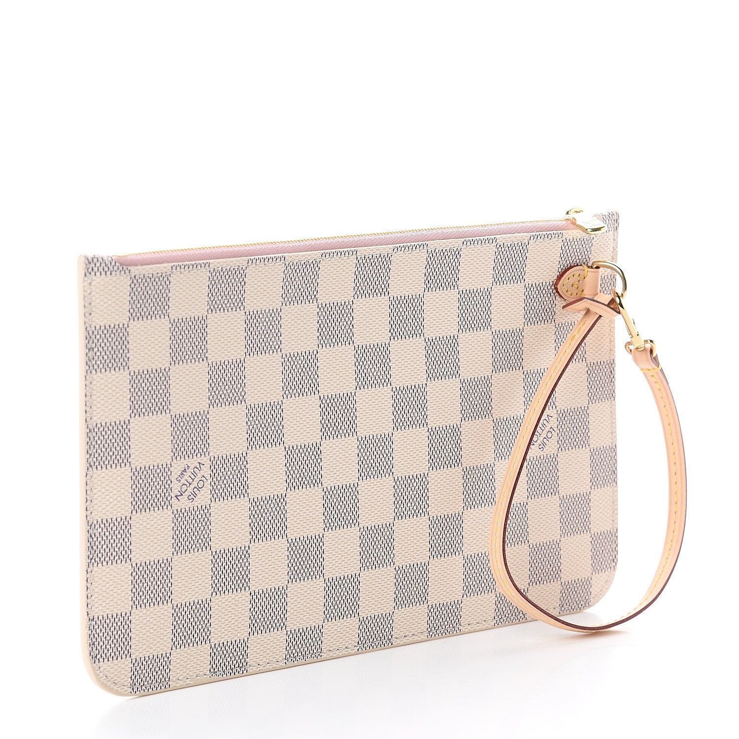 Louis Vuitton Damier Azur Neverfull MM GM Pochette Rose Ballerine 2 of 5