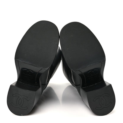 Chanel Calfskin Cap Toe High Boots 35 Black 6 of 9
