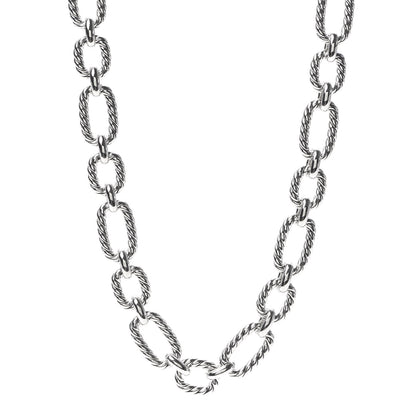 David Yurman Sterling Silver 12.5mm Cushion Link Chain Necklace 1 of 5