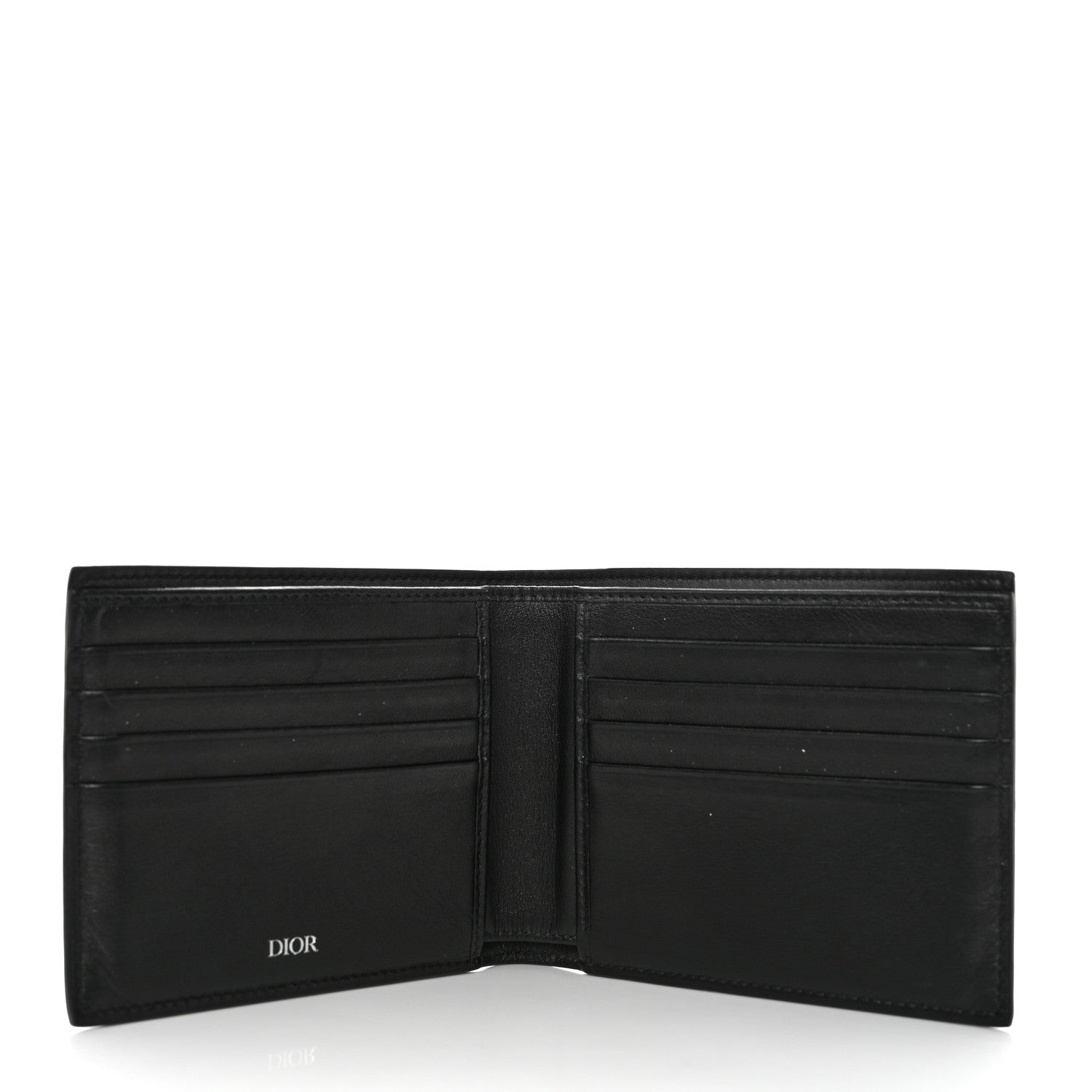 Christian Dior Calfskin Perforated Oblique Bi-Fold Do Galaxy Wallet Black 5 of 7
