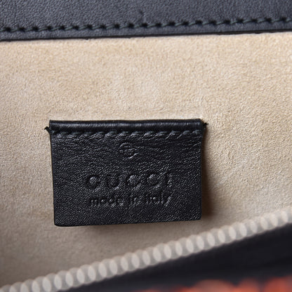 Gucci GG Supreme Monogram Snakeskin Elton Embroidered Medium Dionysus Shoulder Bag Beige Orange 6 of 13