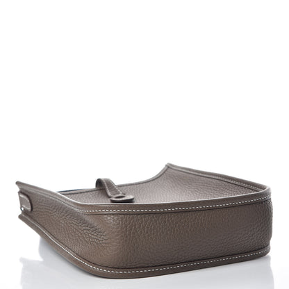 Hermes Taurillon Clemence Amazone Evelyne TPM Etoupe Bleu Indigo 4 of 11